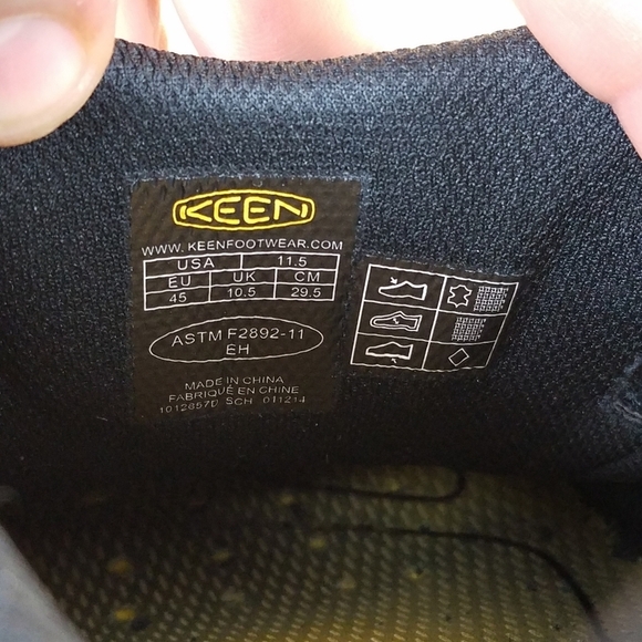 KEEN 1012857D DESTIN Men\'s 11.5 US Slip On Black Leather Loafers EH Work Shoes